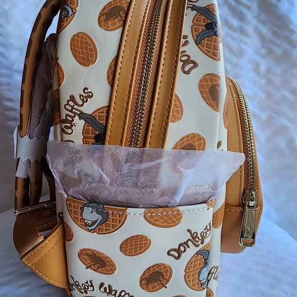 DreamWorks Shrek Loungefly Backpack Featuring Donkey And His Favorite Waffles - Picture 5 of 8